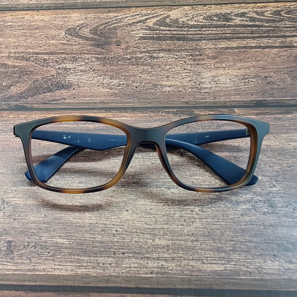 Ray-Ban RB 7047 Tortoise Navy Blue Square Eyeglasses Frames 54-17 140